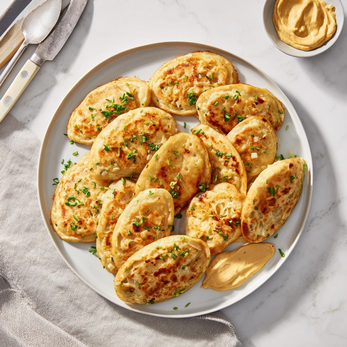 Saftige, gebratene deutsche Fleischbällchen mit Zwiebeln, perfekt für ein herzhaftes Essen.  