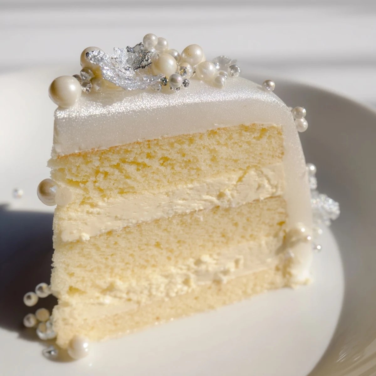 This festive Diamond Ring Engagement Board cake features edible glitter and sugar pearls.