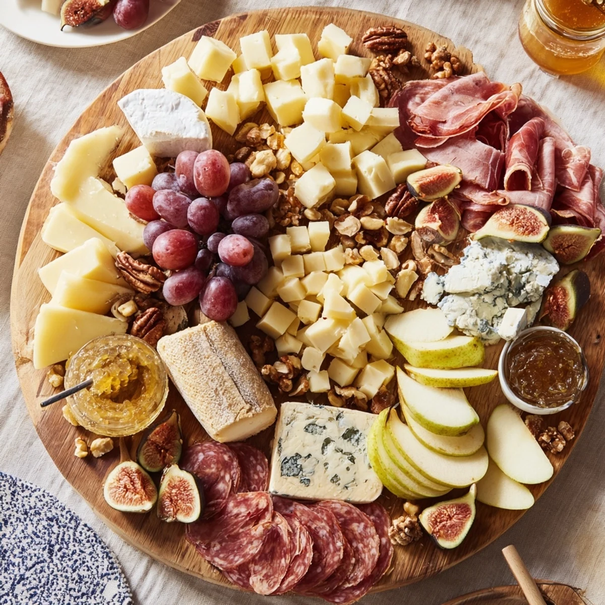 A bountiful 2026 Wine Pairing Board with a selection of fruits, cheeses, and charcuterie, ready to enjoy.