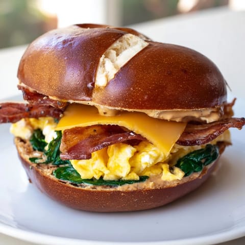 Pretzel Bagel Frühstück