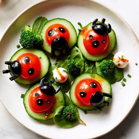 Marienkäfer Gemüse Platte