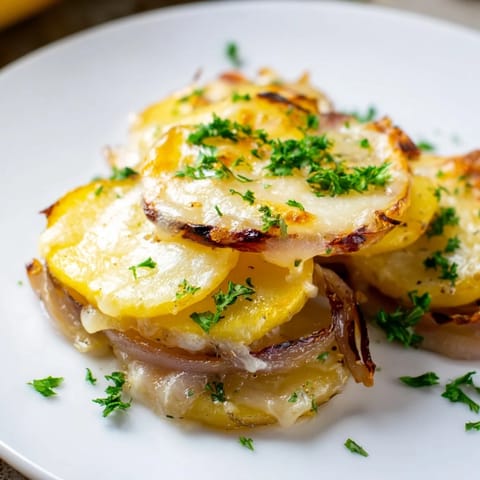 Französische Zwiebel Kartoffeln