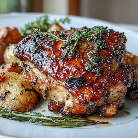 Herb Gebratene Hühnchen Schenkel