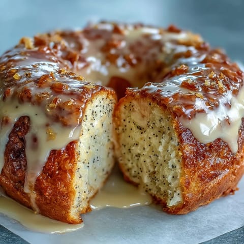 Helle, fluffige Zitronen-Mohn-Protein-Brötchen mit einer leichten Zitronenglasur, perfekt für ein proteinreiches Frühstück.