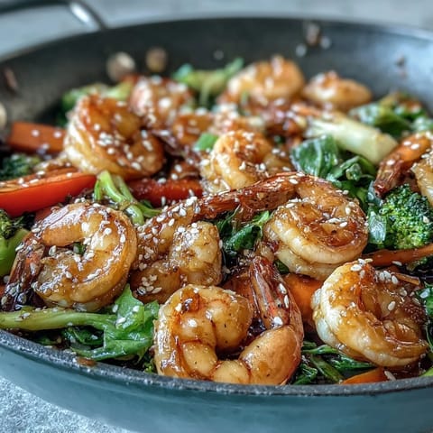 Garnelen Gemüse Pfanne