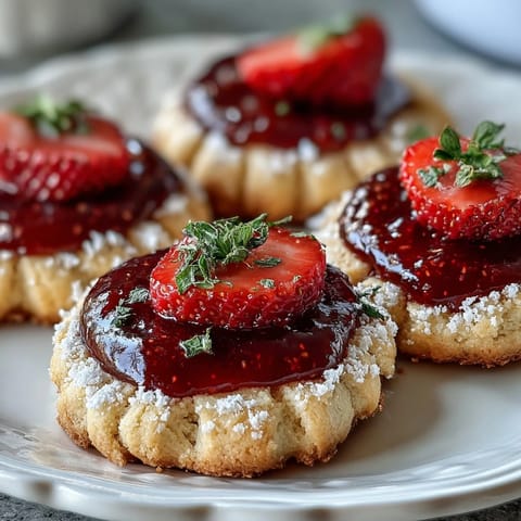 Fruchtige Erdbeer Daumen Kekse #369