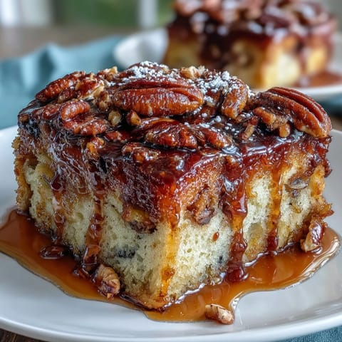 Ein fluffiger, goldbrauner Pfannkuchen-Auflauf mit süßem Ahornsirup-Überzug, perfekt für ein gemütliches Frühstück oder Brunch mit Freunden.