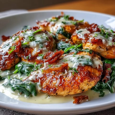 1. Eine dampfende Schüssel Zitronen-Orzo mit zartem Hühnchen und frischem Spinat, garniert mit Parmesan und Petersilie.  