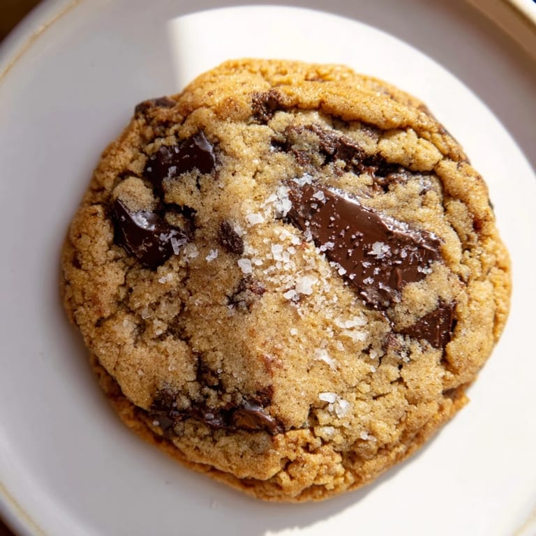 Close-up of a stack of Miso Brown Butter Cookies; slightly crisp edges hint at the perfect texture and delightful flavors.