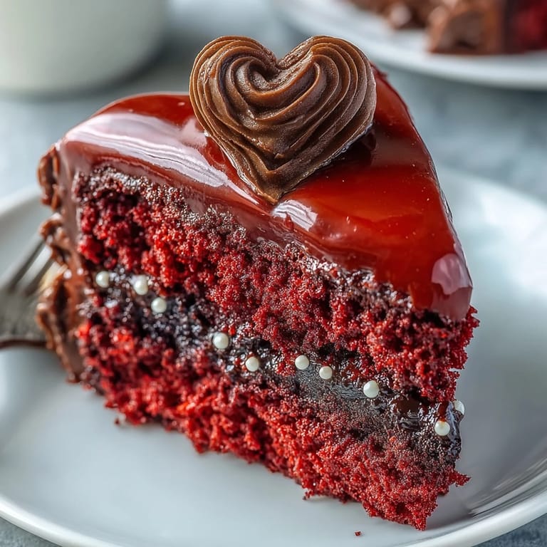 Betty Boop Herz Kuchen in Rot mit samtiger Frosting und knackiger Schokoladen Silhouette