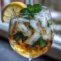 Frisch prickelnder Zitronen-Mocktail mit Limoncello-Aroma und Minze