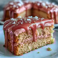 Rosé-Velvet-Torte mit goldener Glasur und elegantem Rosé-Akzent.  